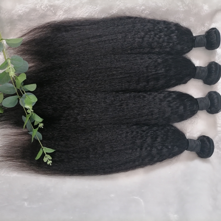 YAKI kinky straight 30 inch  Wholesale price Human Hair  Cuticle Aligned Hair Free Sample 8A Silky Brazilian Hair Bundle
