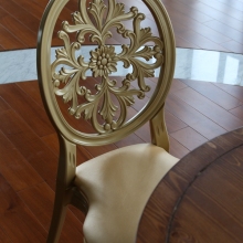 Royal PP Resin Gold Luis Wedding Banquet Chair for Hotel Dining Event