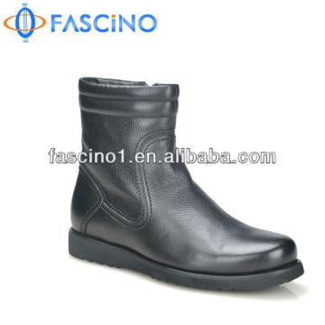 Mens zipper leather boots