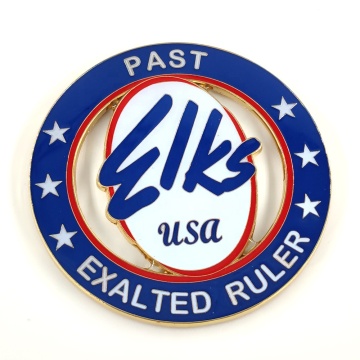 Custom Masonic Elk Past Exalted Ruler Round Metal Badge and Car Emblem Shop