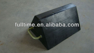 Heavy duty molded rubber wheel chocks