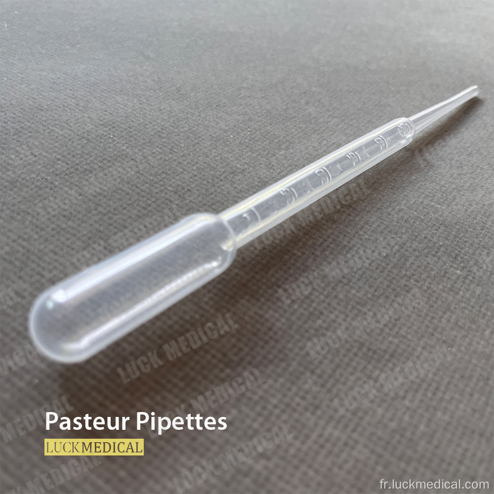 Pipettes de pasteur graduées de 3 ml