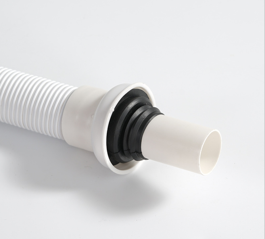 Tuyau en plastique de vidange flexible en PVC pour salle de bain pour tuyau de vidange d&#39;évier avec vidange escamotable en céramique