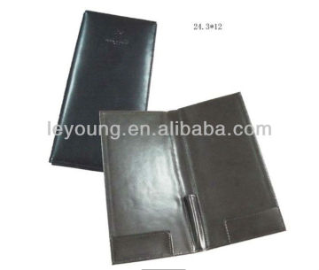 Leather Beverage Check Folder For Cafe