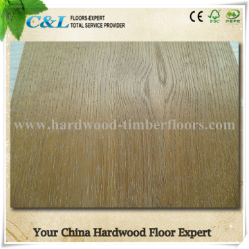 Foshan Stock oak engineered wire brushed wood flooring