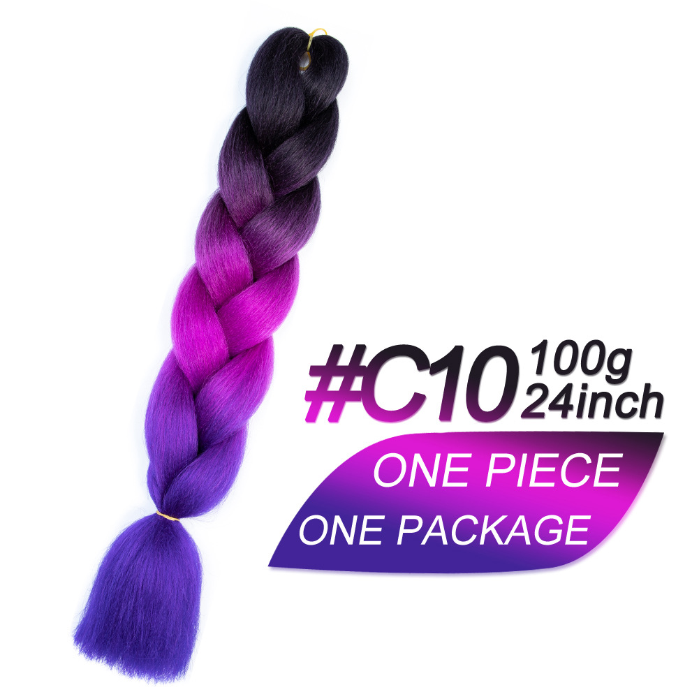 Bellwshow ombre braiding hair synthetic