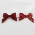Glitter Sparking Inside Resin Bowknot Shaped Flatback Charms Hair Accessories Clothes Decor For Girls DIY Spacer