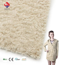 Customized Super Soft 100% Polyester Dyeing Knitting Teddy Fleece Fabric for Clothes