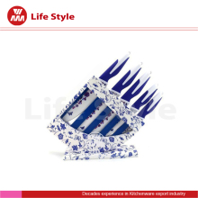 plastic universal knife block/plastic butcher block/clear plastic block