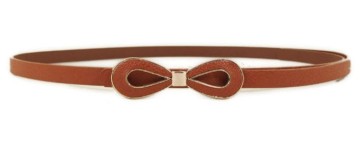 Woman dress fashion pu leather belt,bow buckle fashion belt