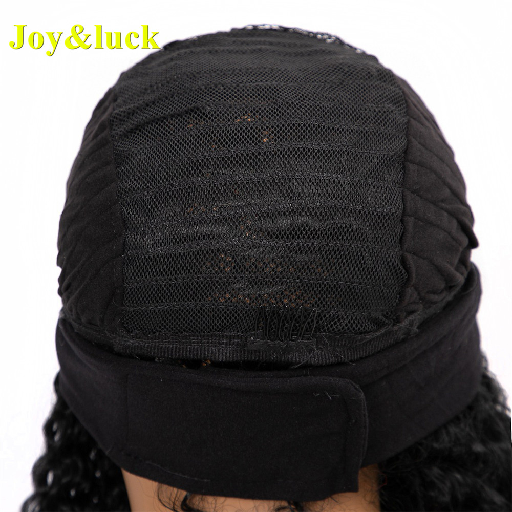 African Wholesale Ombre Brown Head Band Wigs Ladies Scarf Black Hairband Short Afro Kinky Curly Headband Wig Synthetic Hair Wigs