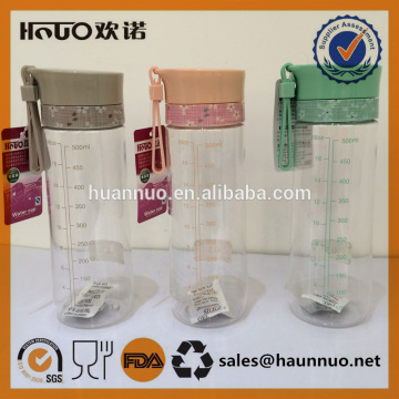 plastic drinking bottle BPA FREE bottle logo customized