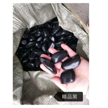 Black Natural River Rock Cobble Pebbles for Outdoor & Park Applications