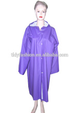 Ladies Long Nylon Raincoat With PU Coated
