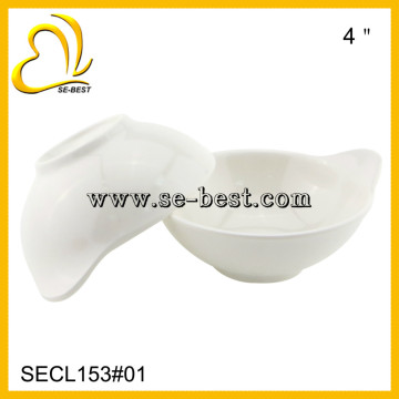 4" PURE WHITE PLASTIC SAUCE BOWL; SAUCE DISH