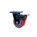 Extra Heavy Iron Core Pu Caster Wheel 4inch 1100kg