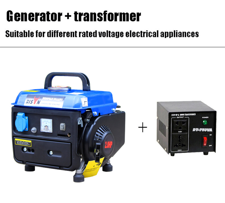 Bison 650w 220 volt Small Portable Petrol Gasoline Mini Generator 12v dc