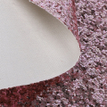 Cuero sintético de cuero sintético con brillo grueso rosa
