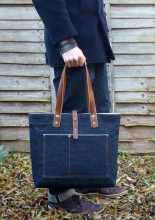 custom high quality denim tote bags wholesale