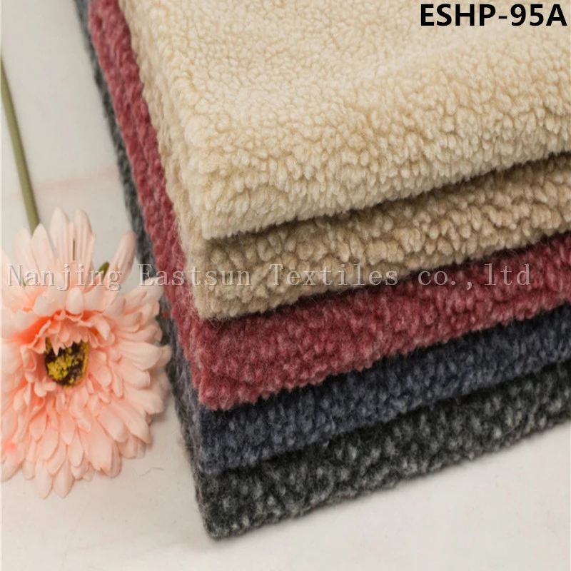 100% Polyester Jacquard Faux Sherpa Fur Eshp-87A