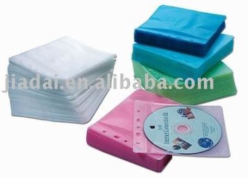 Plastic CD sleeve non woven sleeve refill sleeve CD wallet