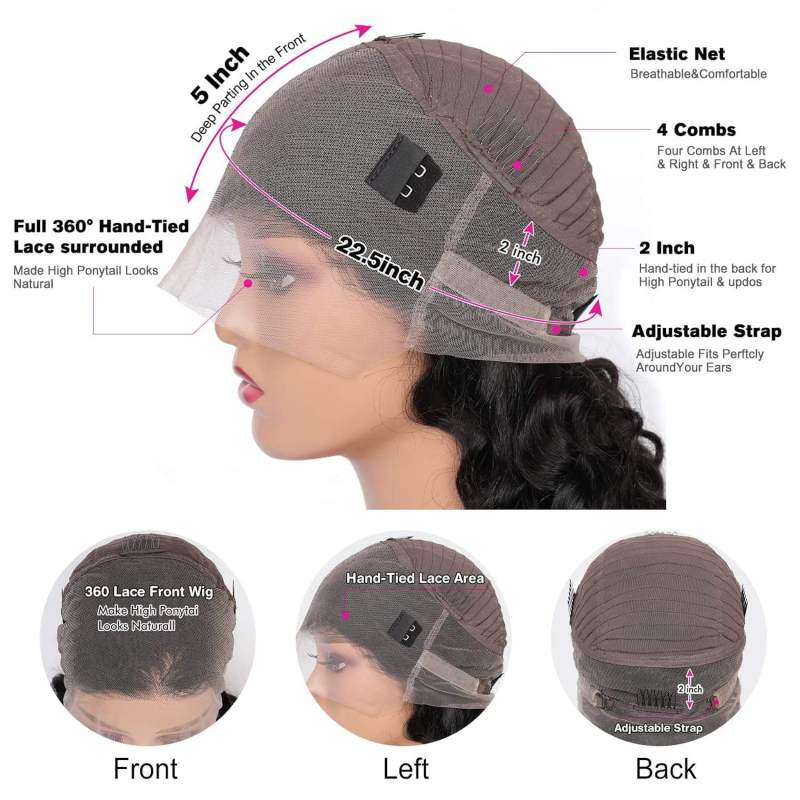 Body Wave 360 Lace Frontal Wig