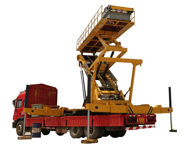 Hydraulic heavy duty lift for roof tile roll forming machine