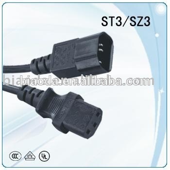 male and female computer connector, power cord connector, power cord