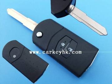 Hot Sale Mazda original 2 buttons flip key case Transponder Key Mazda 2 Buttons Remote Key