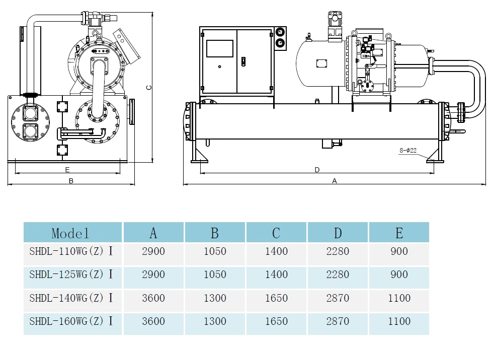 Water-Cooled Glycol Low Temperature Chiller for Sri Lanka