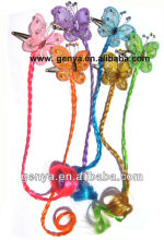 Fashion Synthetic Hair Braid Extensions butterfly hair clips hair ornaments