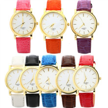 Simple Style Women Leather Wrist Watch