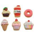 Niedliche Eiscreme Donut Tasse Kuchen Schokoladenharz Perlen Flatback Cabochon Charms Material Kinderhaarschmuck