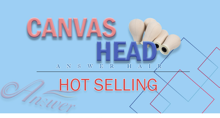 Canvas Block Head Mannequin Head Wig Display Styling Wig Stand Hair Extension Tools Wig Making Styling Displaying