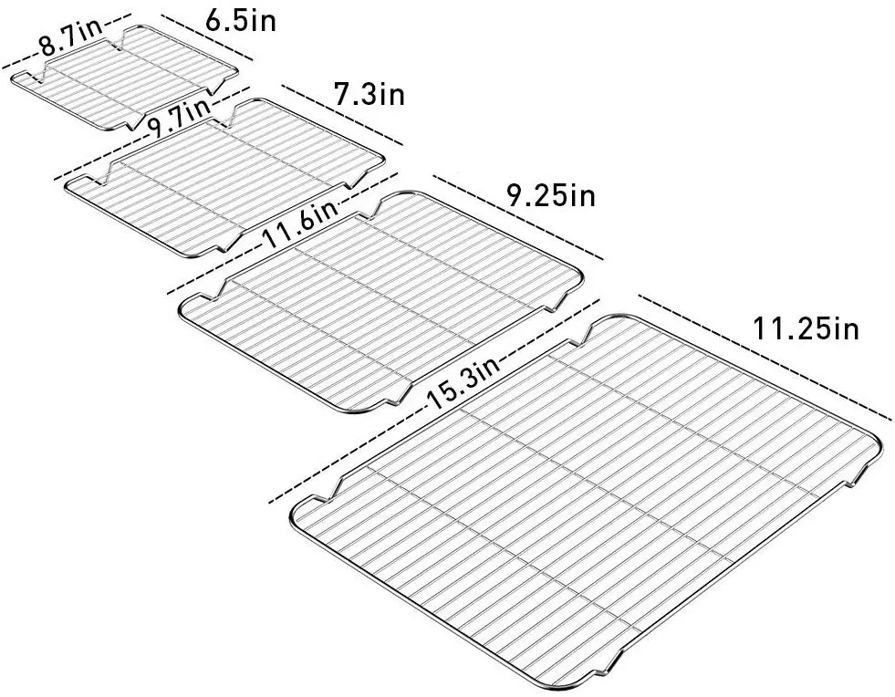 3-Tier Oven-safe Baking Rack Biscuit Baking Cooling Rack