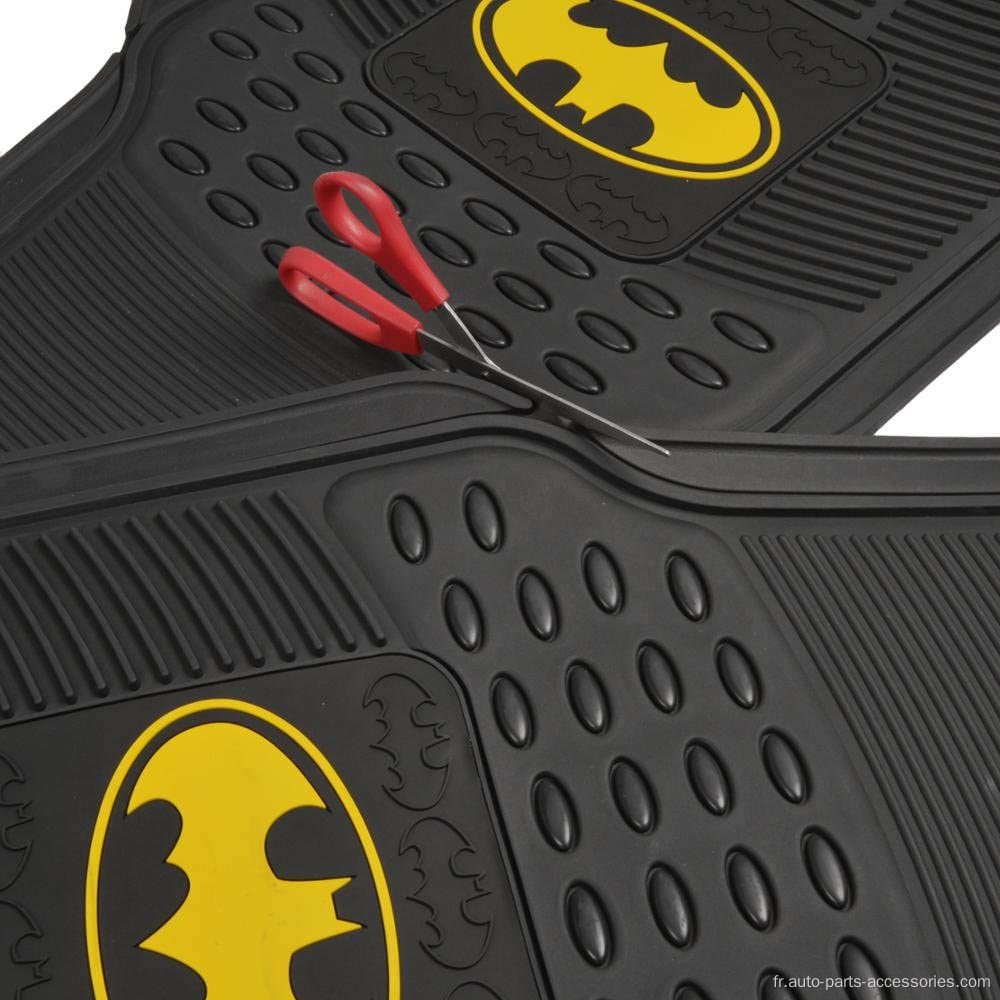 Tapis de sol de voiture en caoutchouc Batman 4 pc avant