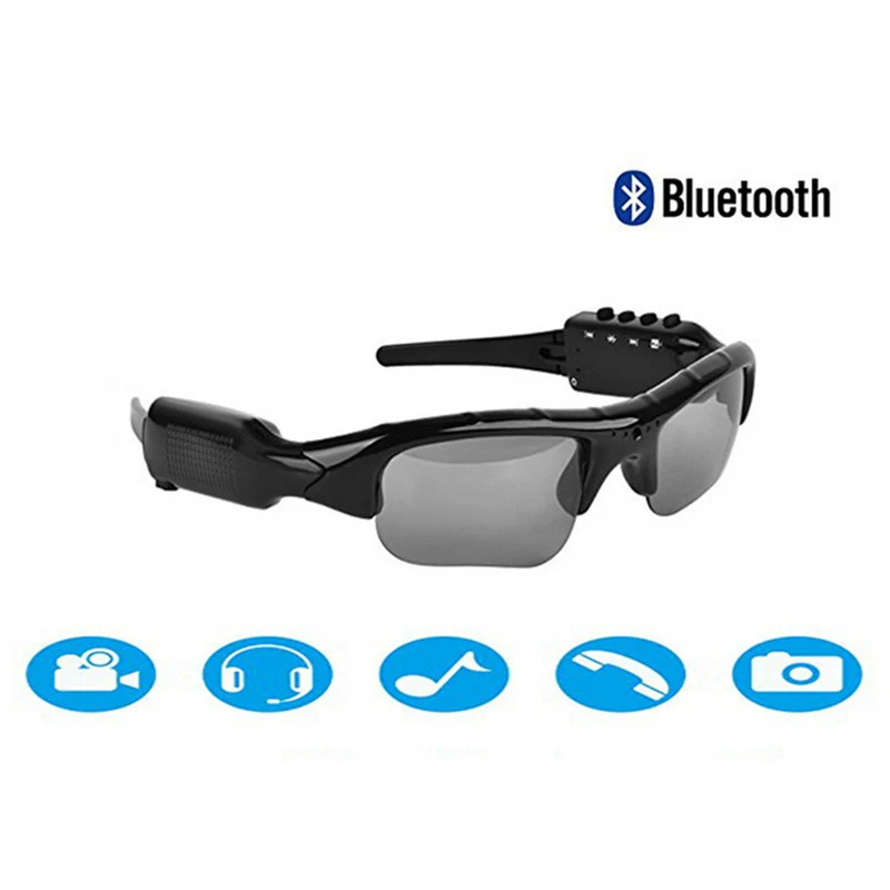 Wireless Bluetooth MP3 Sunglasses Camera Support TF Handsfree HD Sport DV Video Recorder Smart Eyewear Camcorder