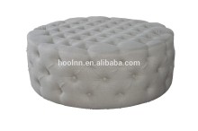 Antique Round Tufted Ottoman