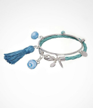 Delicate PU Braided Bracelet with Crystals