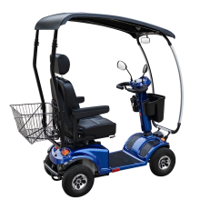 Covered Electric Mobility Scooter - 4 Wheel Scooter for Adults with Handicap