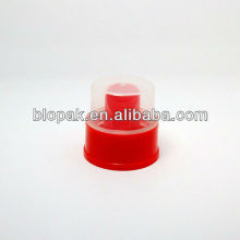 two-pieces plastic bottle red caps