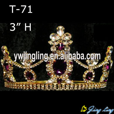 Rhinestone Flower Beauty Queen Crowns