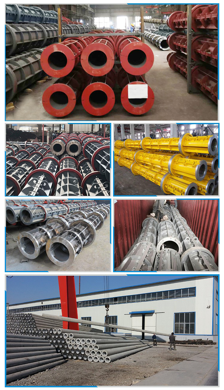 precast concrete spun pole steel mold making