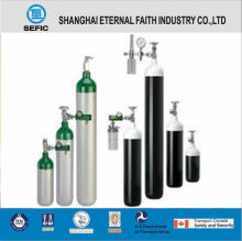 25E Valve Small Portable Oxygen Aluminum Gas Bottles