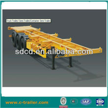 Leaf Spring Suspension 2 Axle Skeleton Container Semi Trailer