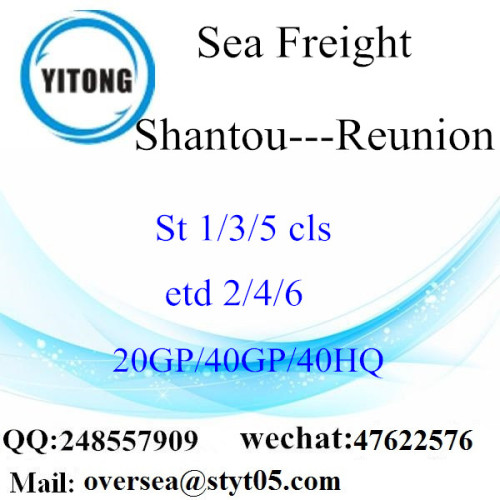 Shantou Port Sea Freight Verzending Naar Reunie