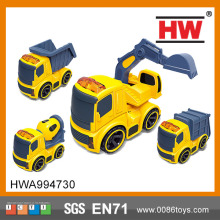 4 Styles 10CM Friction Mini Cheap Plastic Toy Trucks