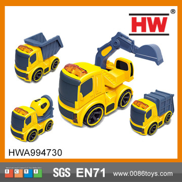 4 Styles 10CM Friction Mini Cheap Plastic Toy Trucks