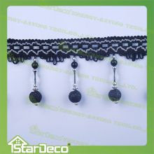 curtain tassel fringe Knitted lace fringed beaded curtains lace fringe