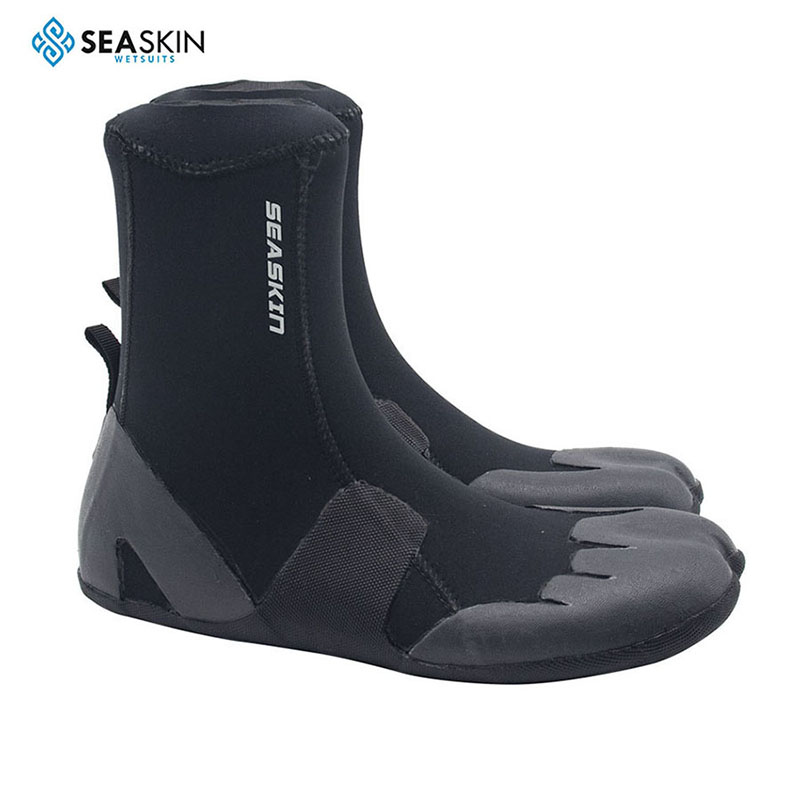 Seaskin adultos de 3 mm de neoprene água não prata, botas de mergulho personalizadas